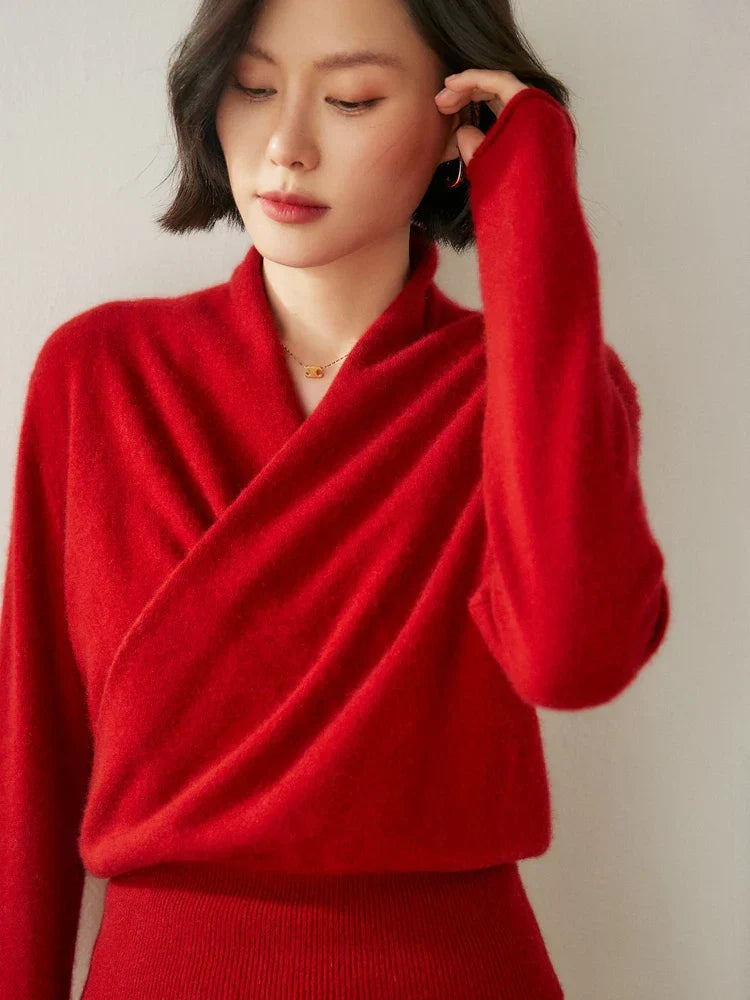 Laura | Women's Wrap Cozy Soft Sweater