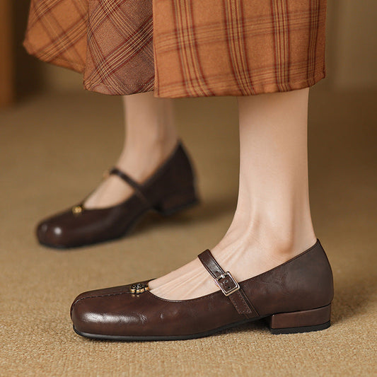 Susanne | Women's Spring Ballet Flats with Strap