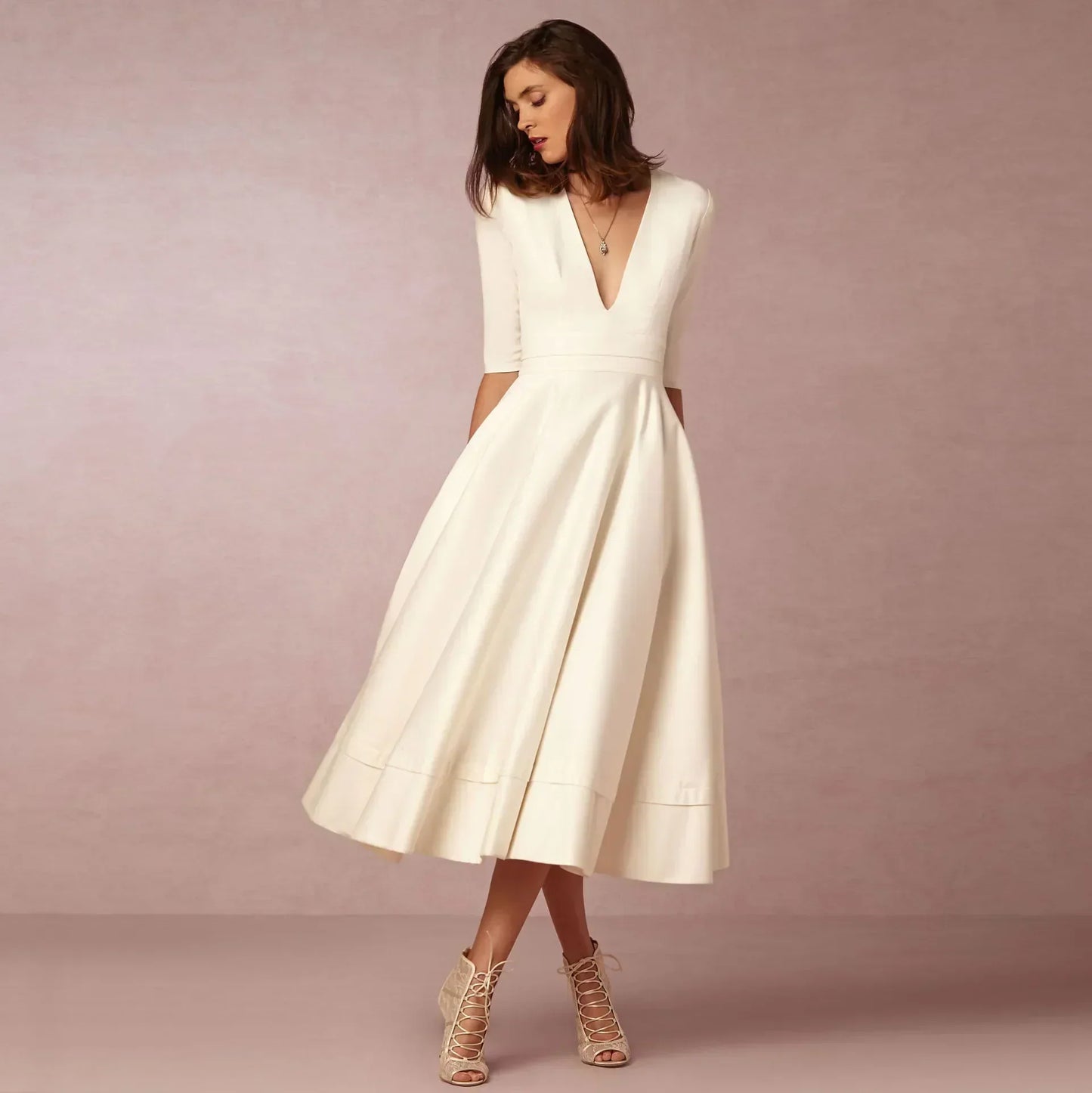 Bettina | Women's Elegant Flowing Midi Dress