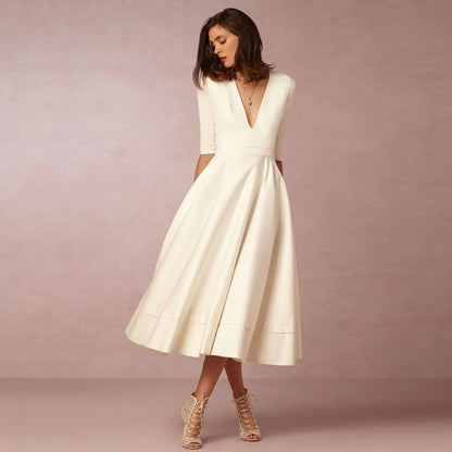 Bettina | Women's Elegant Flowing Midi Dress