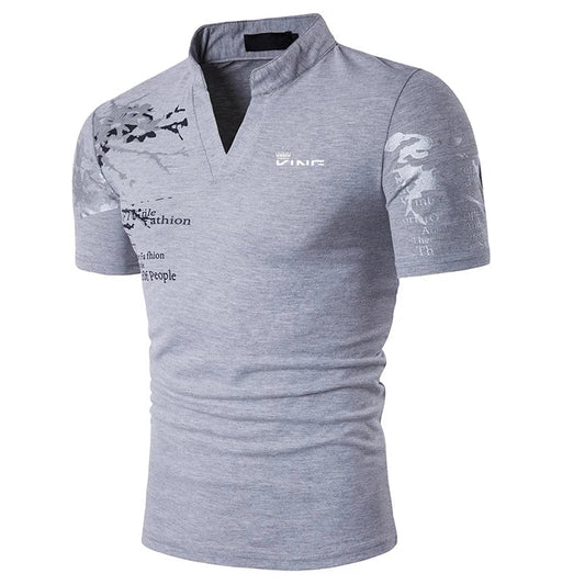 Matteo | Men’s Graphic Print V-Neck Casual T-Shirt