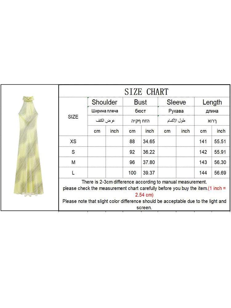 Elegant Women Striped Printed Dress Fashion Sleeveless Bow Tied Halter Dress Maxi Dress Milanni Fashion   