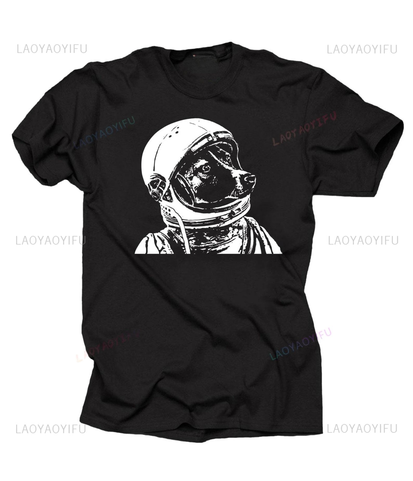 Astronaut Space Dog Vintage Graphic Printed T-Shirt for Women Cotton Y2K Streetwear Hipster Tee Milanni Fashion