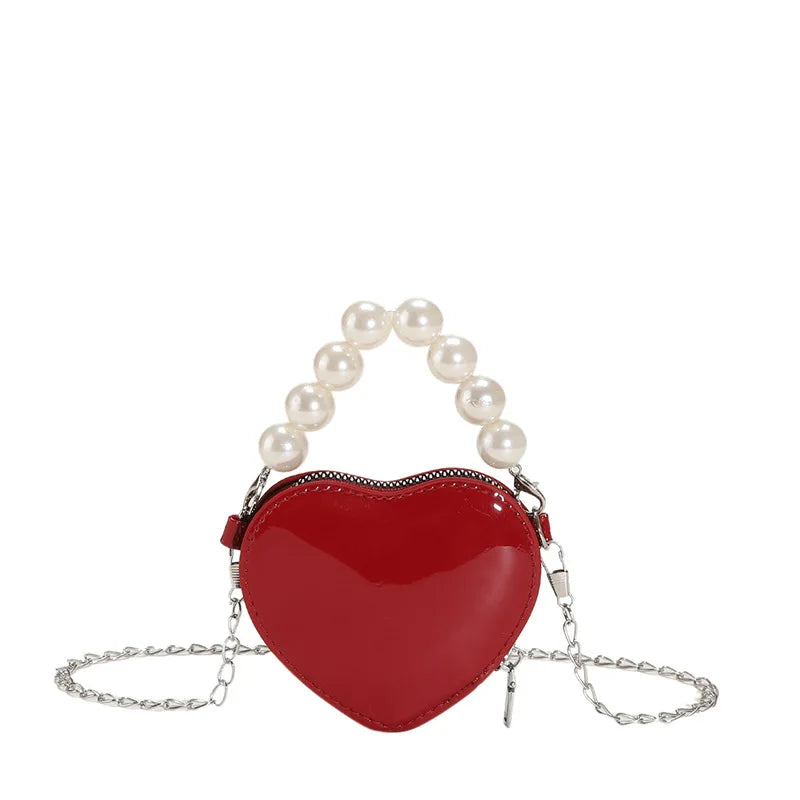 High-grade Texture Heart-Shaped Small Bag Heart Niche One-Shoulder Messenger Bag  Milanni Fashion   