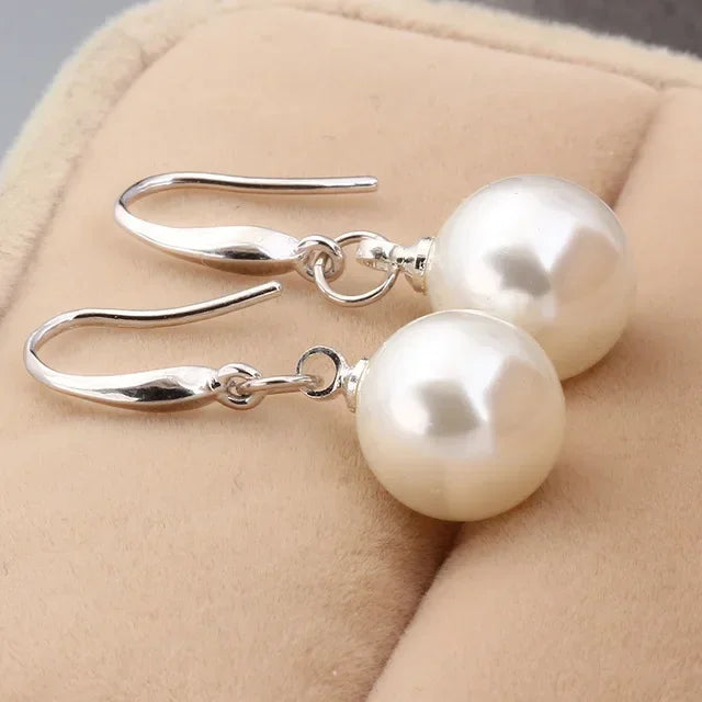 925 Sterling Silver Pearl Drop Earrings Custom Jewelry for Women Wedding & Party Gift Milanni Fashion