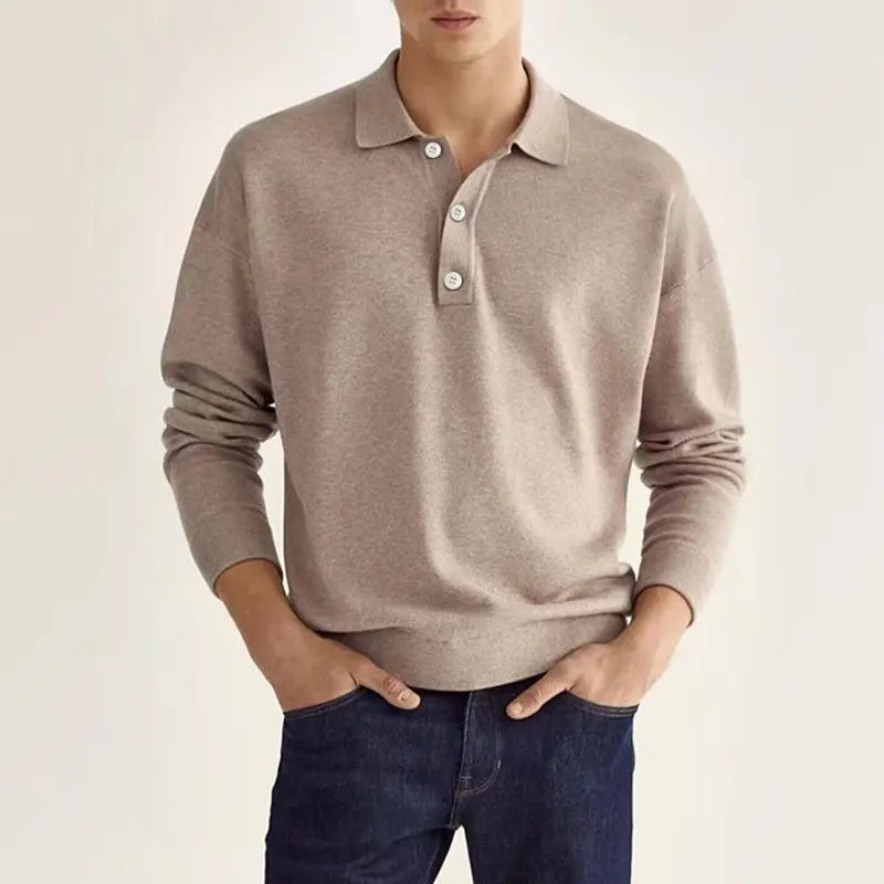 Peter | Men's Freizeit-Poloshirt with langen Ärmeln