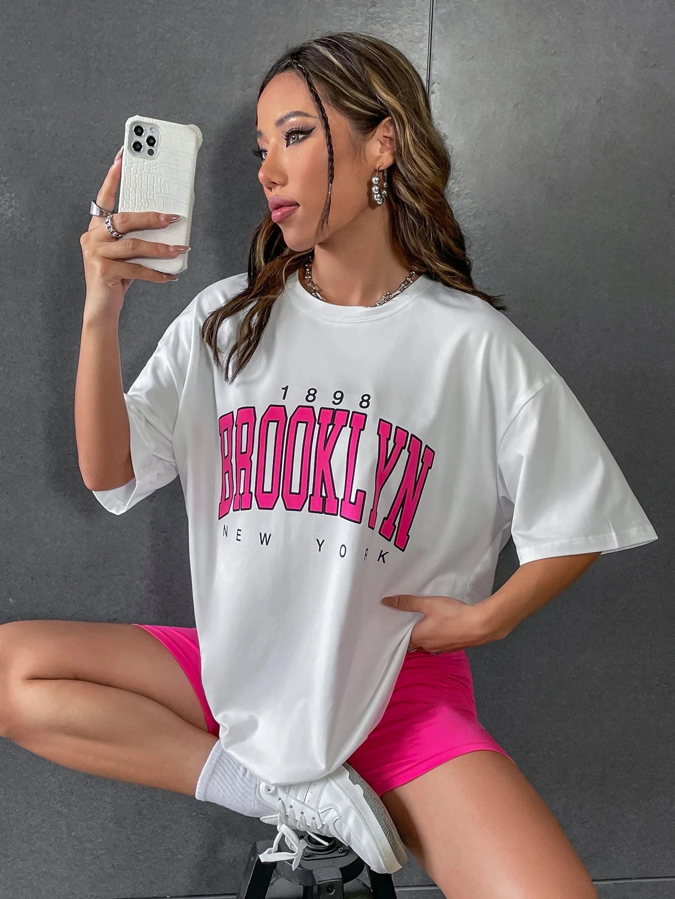 1898 Brooklyn New York T-Shirt Summer Women Fashion Crew Neck Girls Casual Top  Milanni Fashion brooklyn01183 XXL 