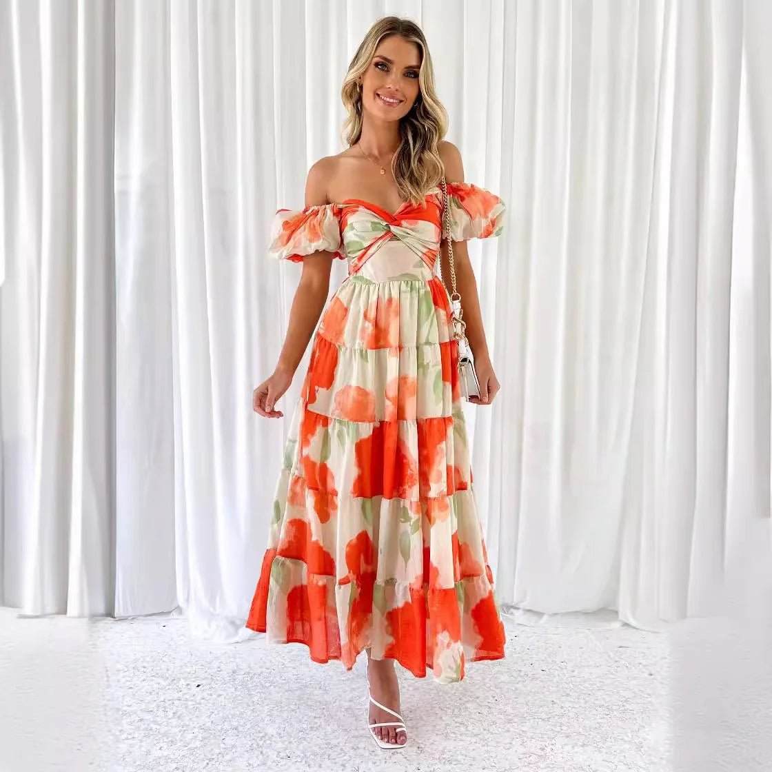 Women's Long Dress 2024 New Style Temperament Printed High-quality Dress Maxi Dress Milanni Fashion   