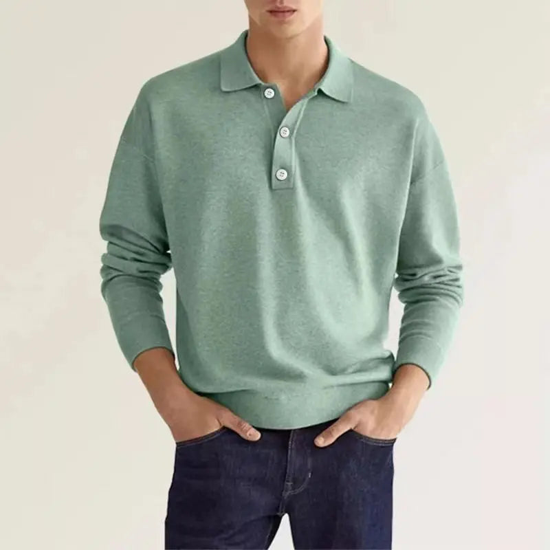 Peter | Men's Freizeit-Poloshirt with langen Ärmeln