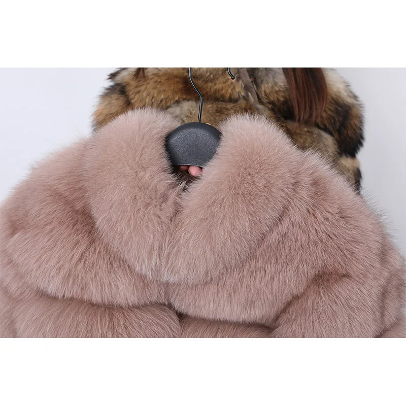 Trendy Real Fur Coat Natural Fox Fur Winter Short Jacket Coat For Women Outerwear  Milanni Fashion   