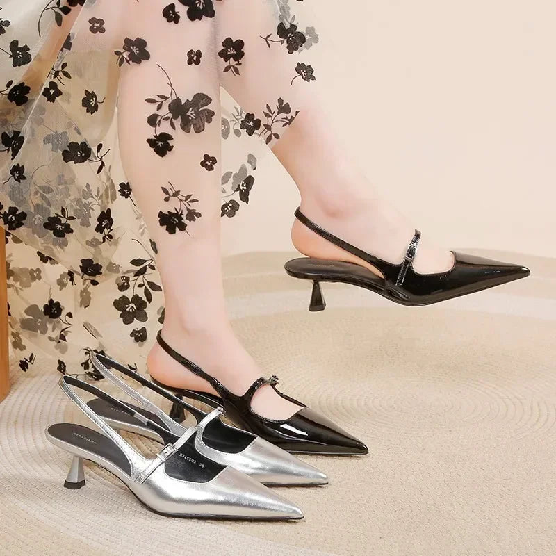 Women High Heels Low-heeled Shoes Comfort New Stiletto Shoes  Milanni Fashion   