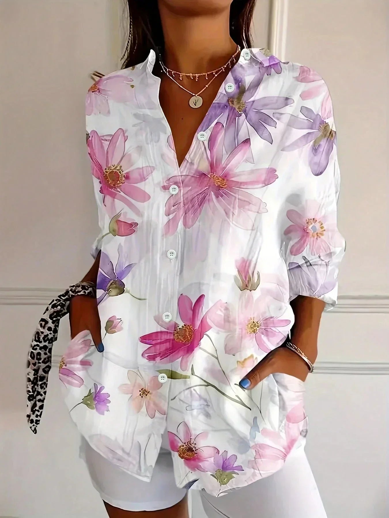 Lisette | Colorful playful print blouse for vibrant everyday style