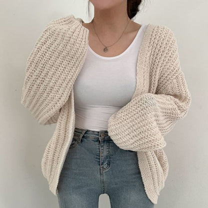 Carmen | Women's Casual Knit Cardigan with Chunky Knit and Open Front