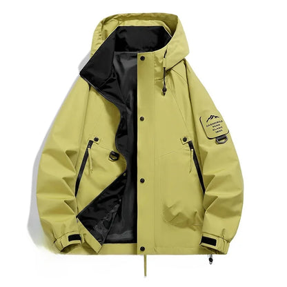 Carl | Men's Utility Jacket with Hood and Front Zipper