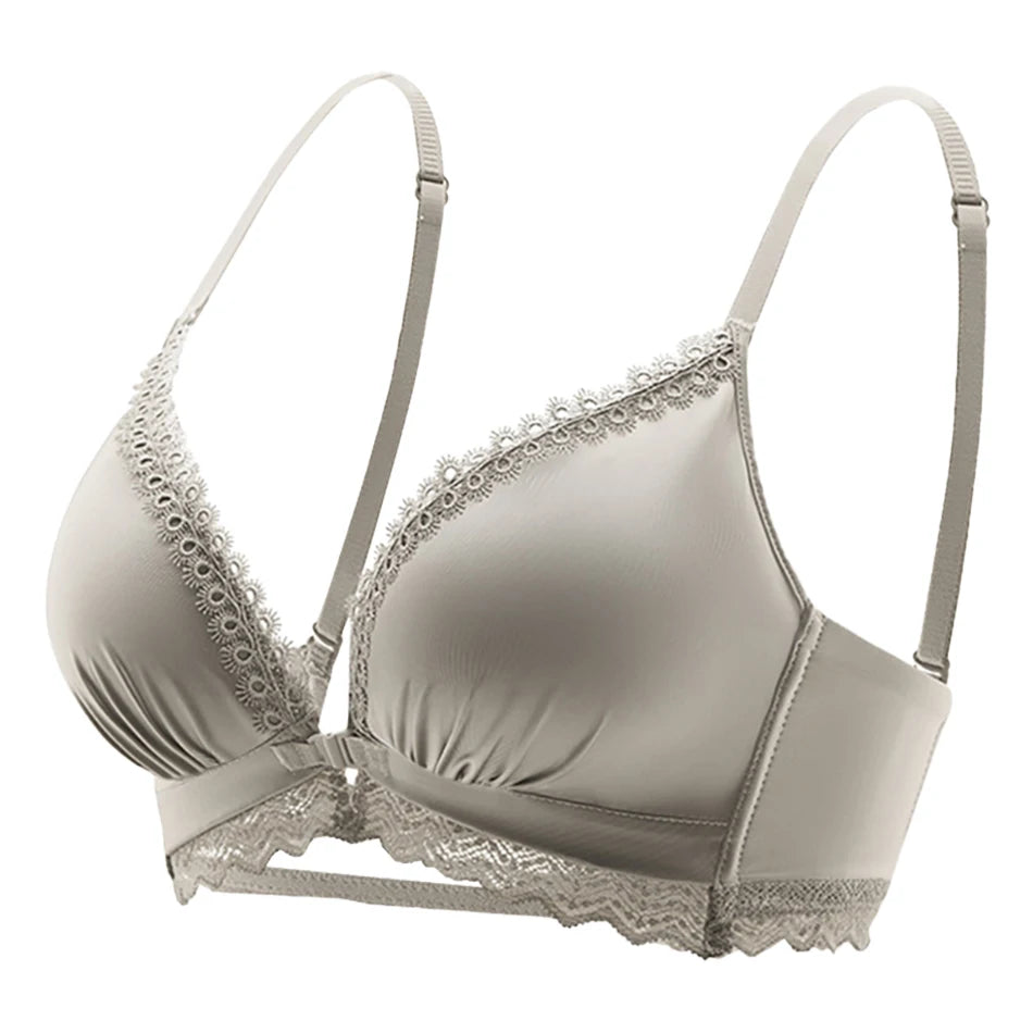 Front-Closure Bra with Padded Cups for Small Busts Natural Enhancement Effect for a Smooth Fit Milanni Fashion