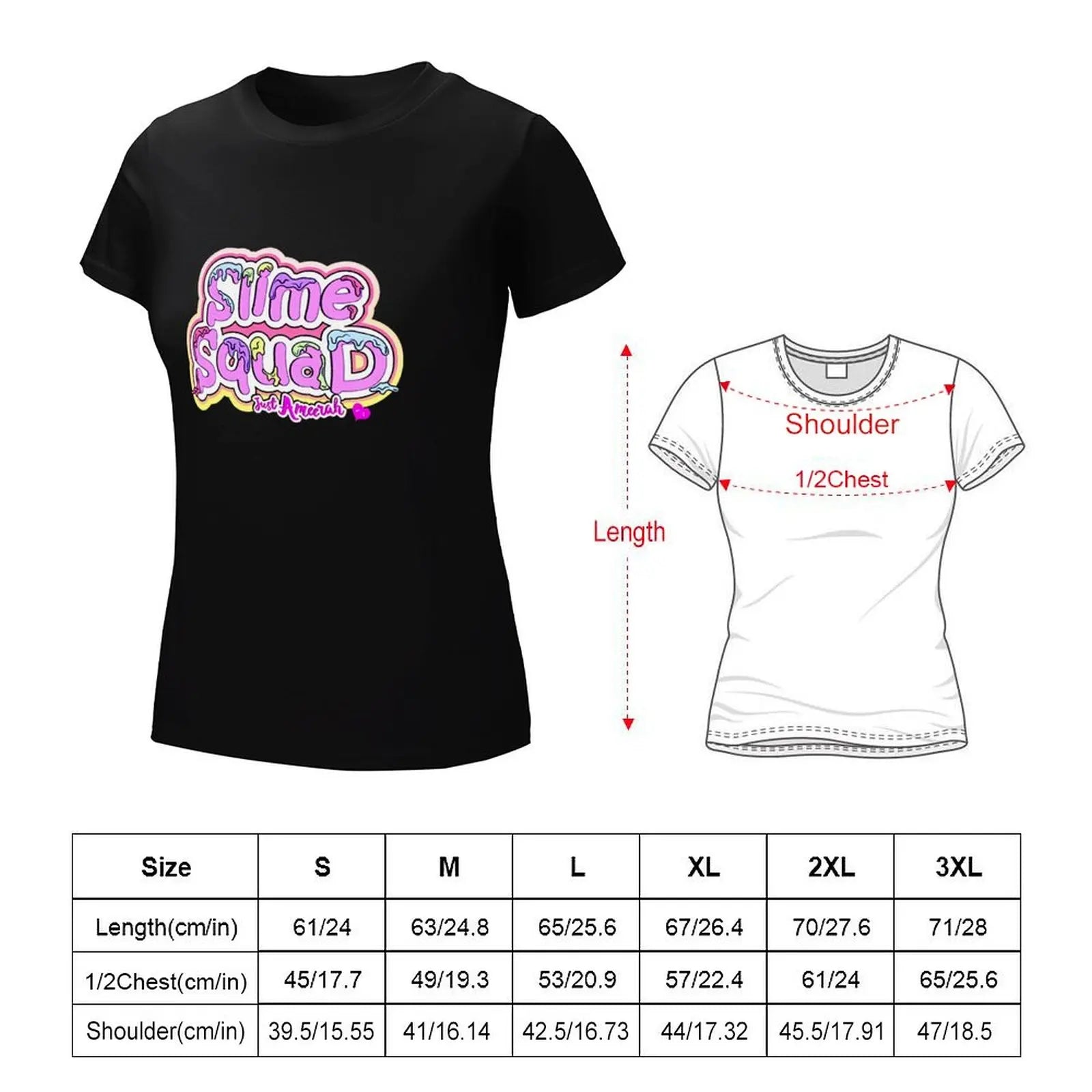 Slime Squad Just Ameerah Merch T-Shirt Blouse Animal Print Shirt for Girls Graphic Tees Top Milanni Fashion