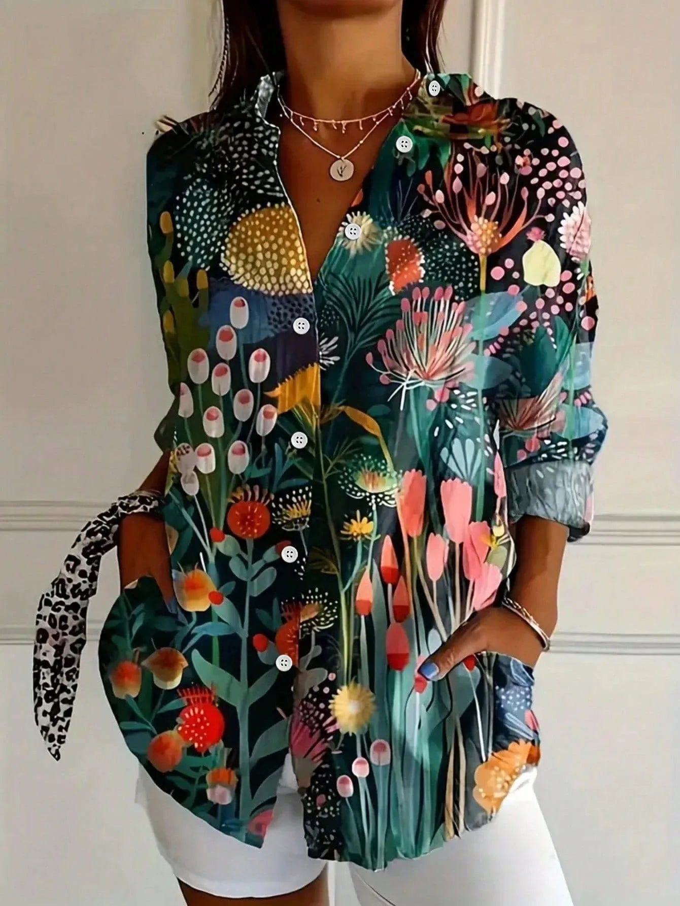 Lisette | Colorful playful print blouse for vibrant everyday style