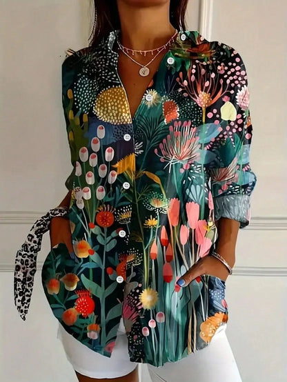 Lisette | Colorful playful print blouse for vibrant everyday style
