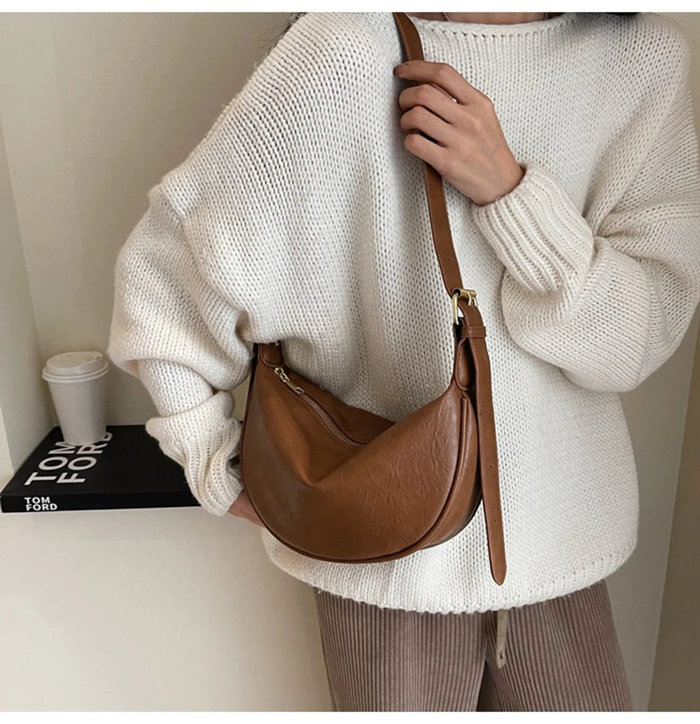 Structured Adjustable Fabric Crossbody Bag for Women Stylish Practical Shoulder Bag Casual Handbag Milanni Fashion