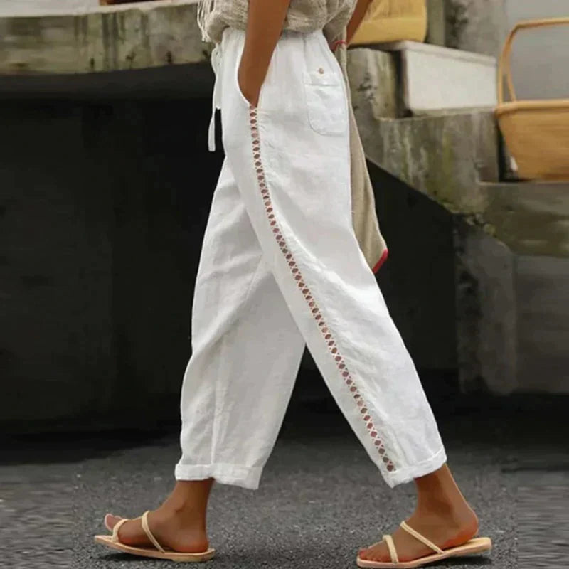Abby | Linen-Look Tapered Pants