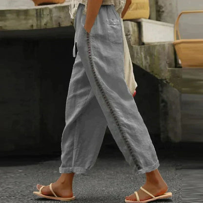 Abby | Linen-Look Tapered Pants