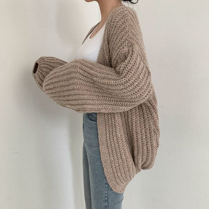 Carmen | Women's Casual Knit Cardigan with Chunky Knit and Open Front