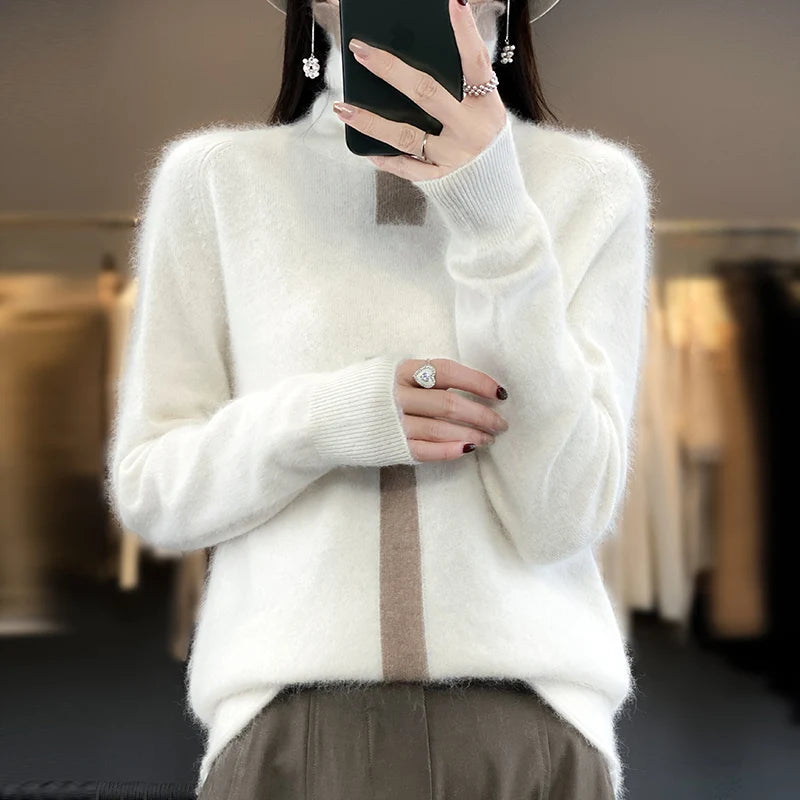 Cashmere Turtleneck Sweater Soft Warm Winter Jumper Pullover Outwear for Women Stylish and Cozy Wear Milanni Fashion