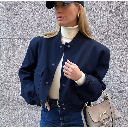 Marie | Women's Shorts Streetwear-Jacket with Button Placket