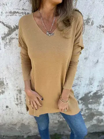 Anita | Women's Oversized V-Neck Lightweight Top