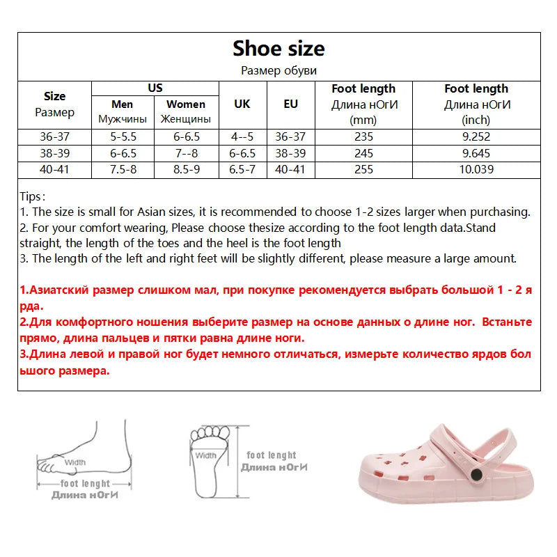 Summer EVA Clogs Sandals Lightweight Anti-Slip Thick Sole Slides Casual Beach and Garden Shoes Milanni Fashion