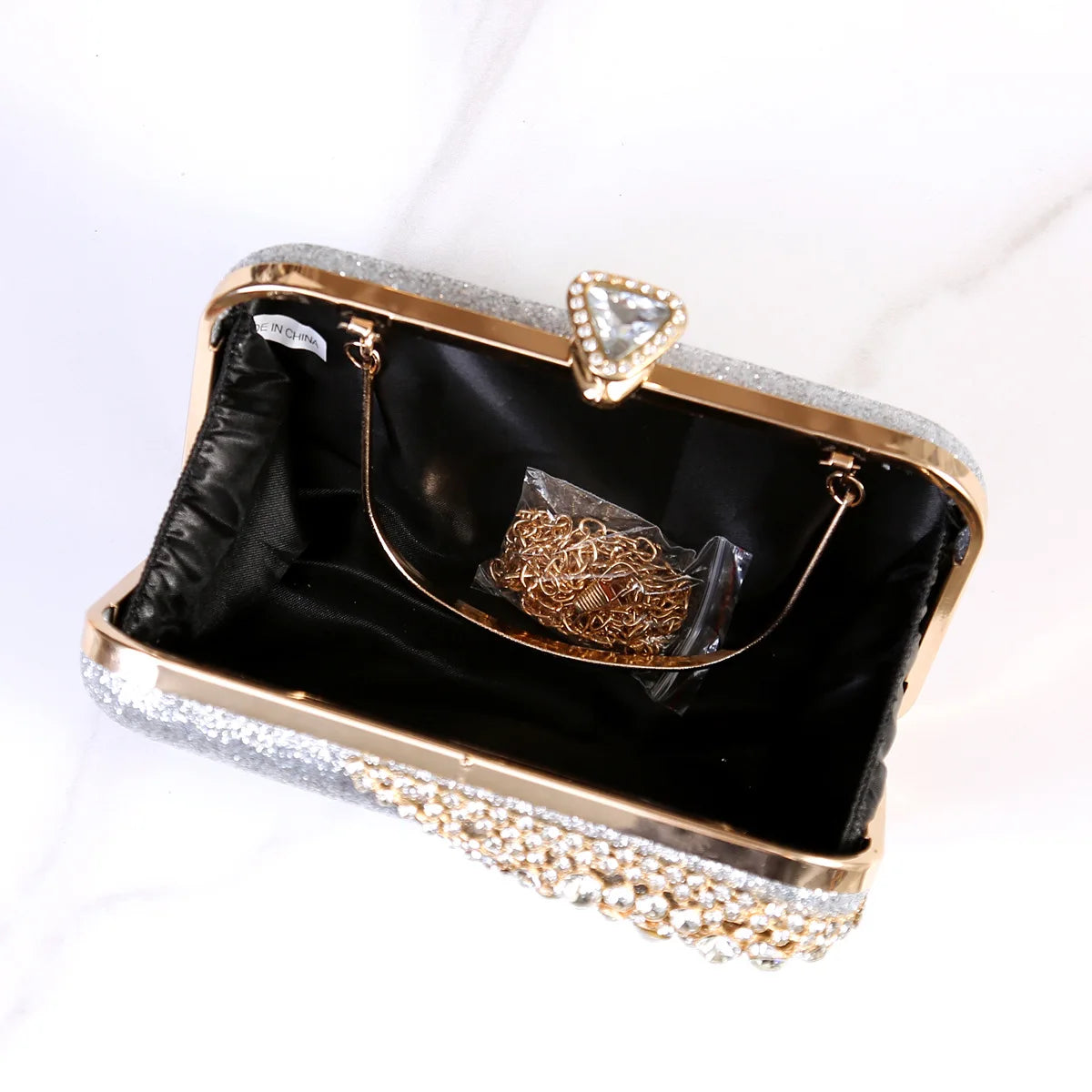 Rhinestone Hollow Out Crystal Evening Bag Luxury Party Clutch Purse Women Fashion Handbag Milanni Fashion