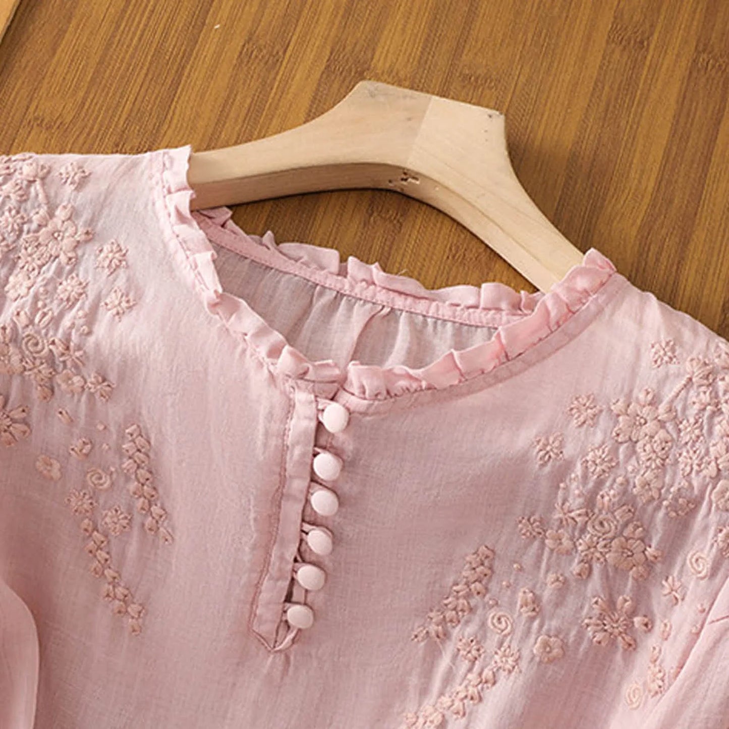 Margherita | Relaxed Embroidered Women's Elegant Blouse