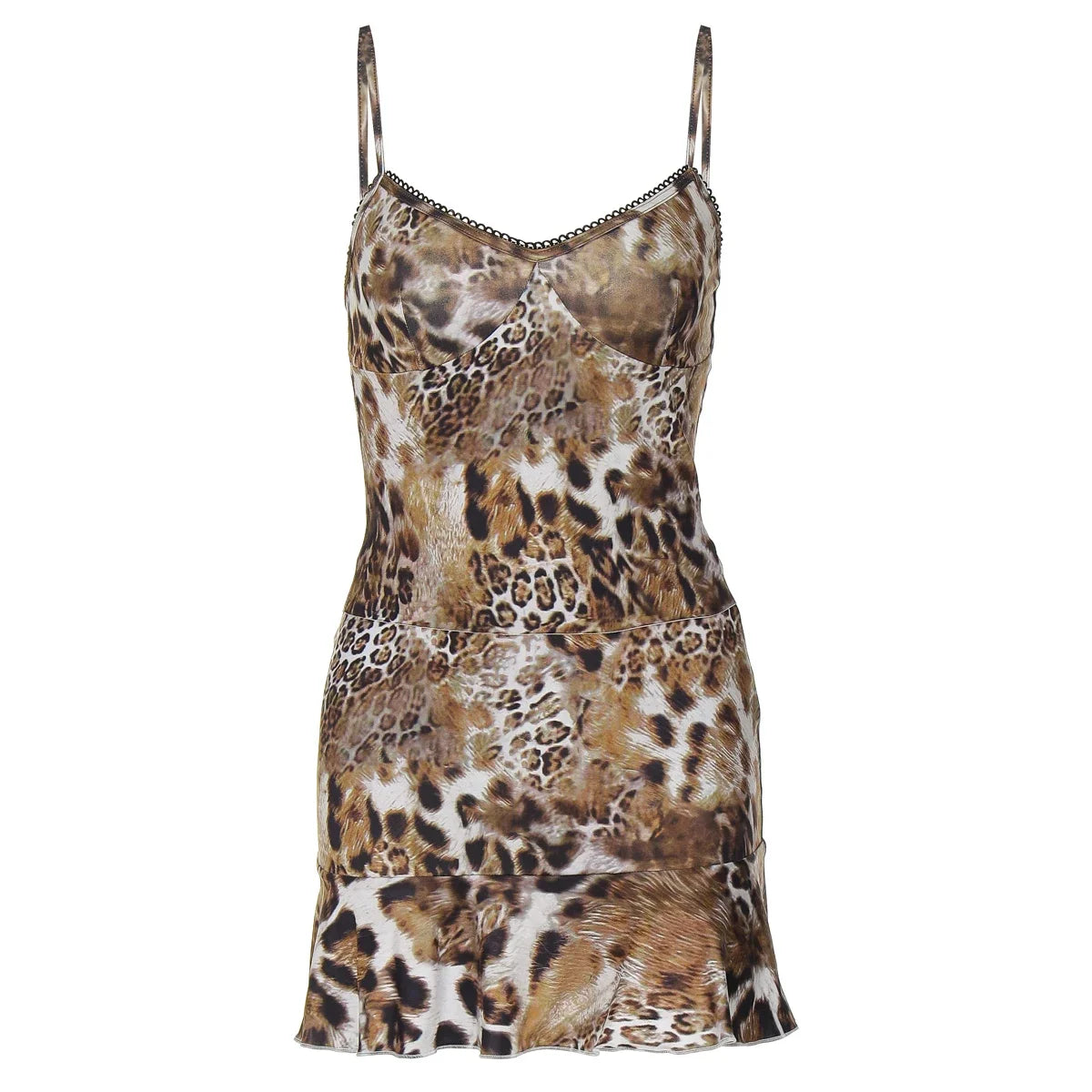 Leopard Print Two Piece Set Sexy Crop Camisole Top & Skirt for Summer Beach Party Milanni Fashion