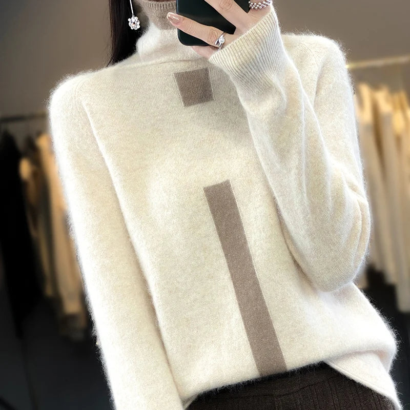 Cashmere Turtleneck Sweater Soft Warm Winter Jumper Pullover Outwear for Women Stylish and Cozy Wear Milanni Fashion