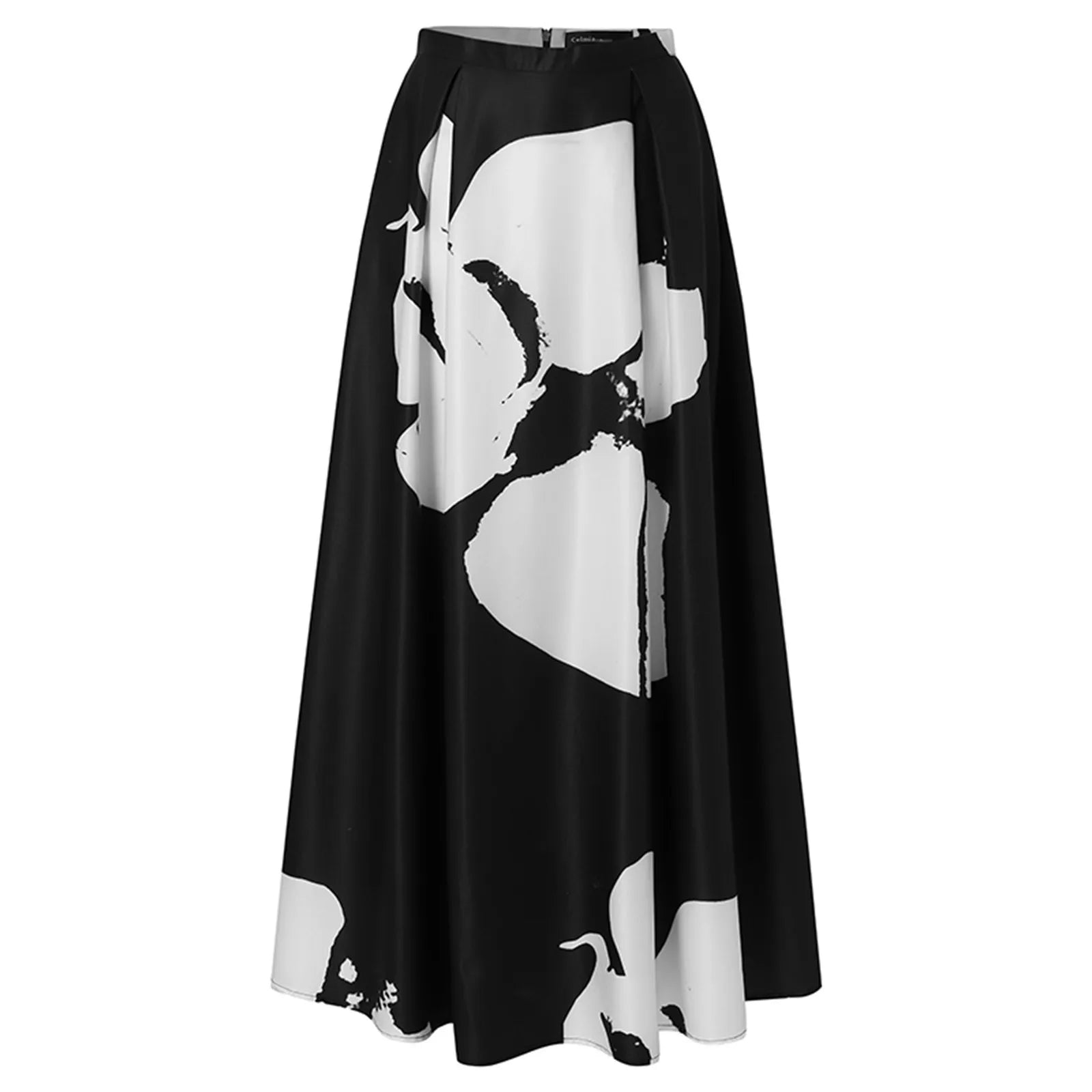 Bohemian Floral Print Maxi Skirt High Waist Pocket Party Beach Long Skirt  Milanni Fashion   