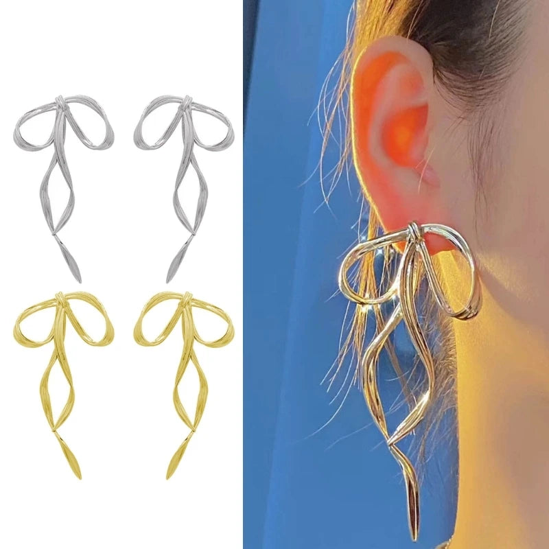 Elegant Bow-Shaped Ear Studs Beautiful Bowknot Design Accessories Stylish Jewelry for Women Milanni Fashion