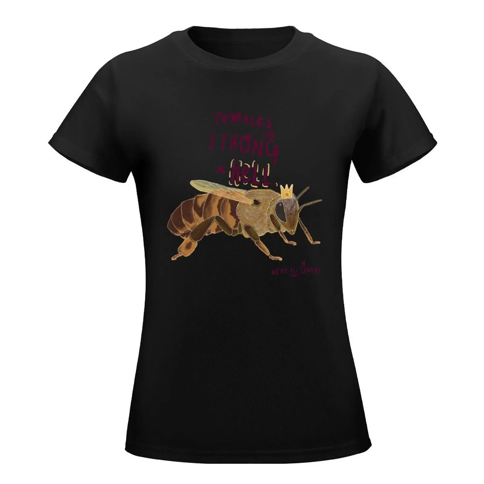 Females Are Strong as Hell T-Shirt Graphic Tee Kawaii Summer Top Animal Print Shirt for Women Milanni Fashion