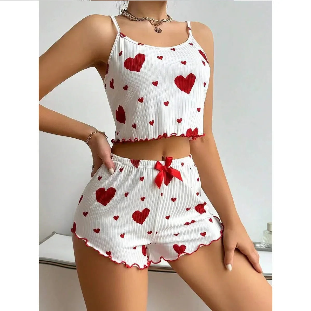 Trendy Women Short Tank Top And Short Set For Sleepwear  Milanni Fashion   