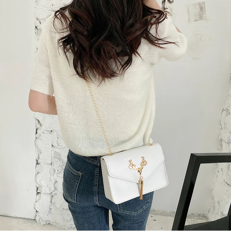 Fashion Luxury Crossbody Bag PU Leather Small Flap Messenger Bag  Milanni Fashion   