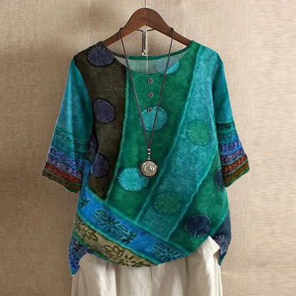 Silvana | Breathable Relaxed Floral Women's Blouse