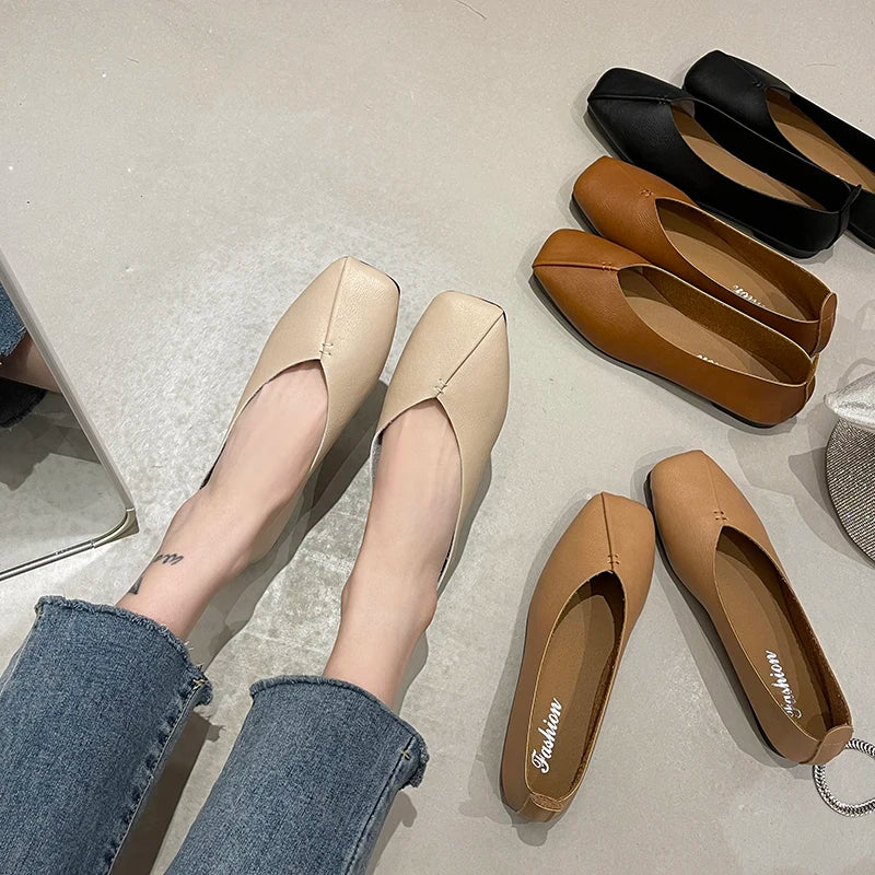 Soft Leather Shoes Spring Classic Lightweight Flat Shoes Female Harajuku Students All-match Loafers Milanni Fashion