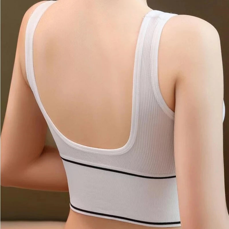 Sexy Underwear Seamless Sports Bra Deep U-Shaped High Elasticity Yoga Bra  Milanni Fashion   