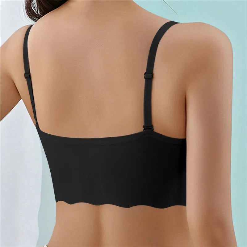 Seamless Bra Camisole Wire Free Bra Natural Silk Lining Everyday Wear Full Cups Tank Bra for Women Comfort Milanni Fashion