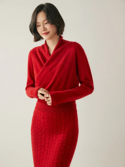 Laura | Women's Wrap Cozy Soft Sweater