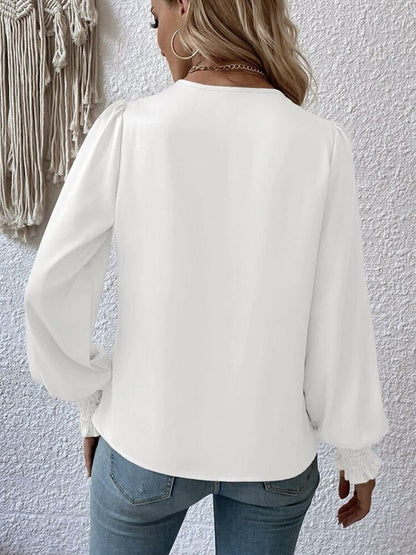 Carola V-Neck Women's Elegant Lightweight Blouse
