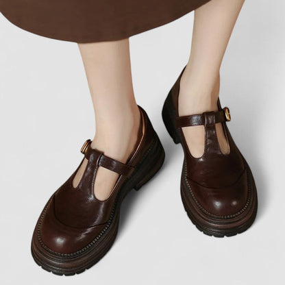 Emilia | Women's Platform T Strap Casual Shoes
