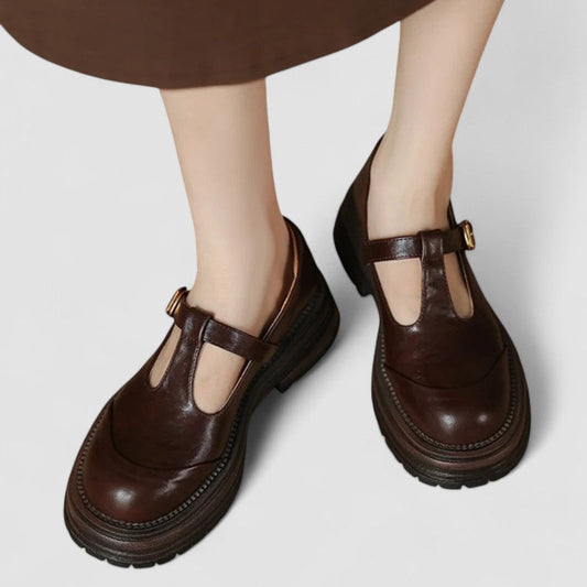 Emilia | Women's Platform T Strap Casual Shoes