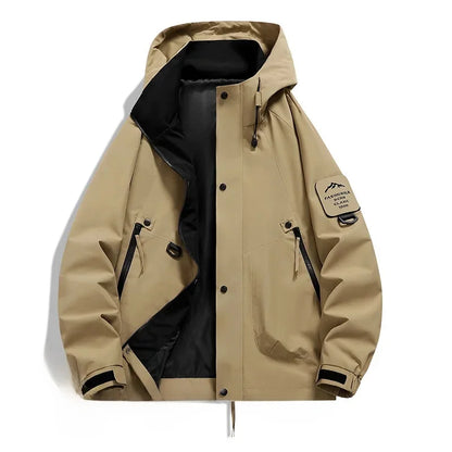 Carl | Men's Utility Jacket with Hood and Front Zipper