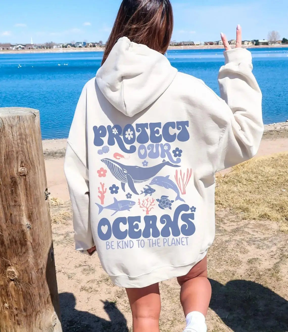 Wave Riders Surfing Hoodie Protect Our Oceans Save Our Oceans Sweatshirt Preppy Aesthetic Pullover Milanni Fashion