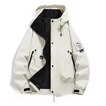 Carl | Men's Utility Jacket with Hood and Front Zipper